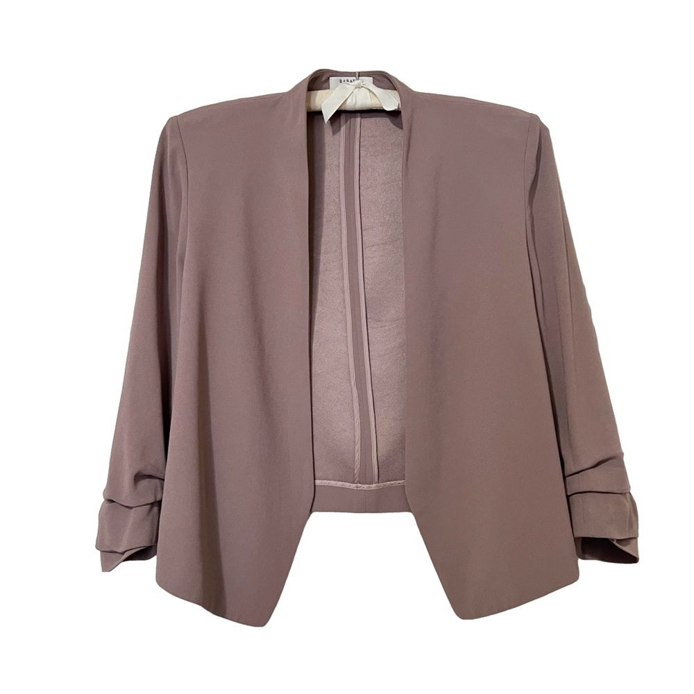 Aritzia Babaton Power Waist Crepe Cropped Blazer Jacket Pink/Purple/Plum - Sz 6